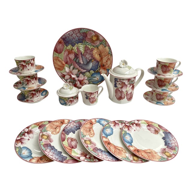 Vintage Gallo China Tea Set from Villeroy & Boch, 1970s, Set of 23 For Sale
