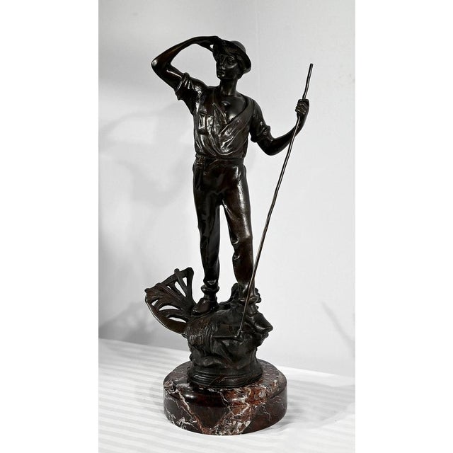 E.Aizelin, Le Faucheur, Late 1800s, Bronze For Sale - Image 3 of 18