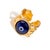 Guardian Evil Eye Adjustable Gold Ring, Size 4 For Sale In Miami - Image 6 of 9