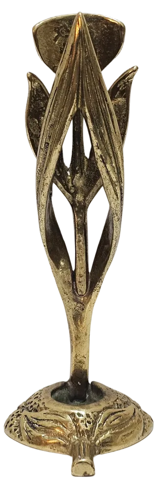 Sculptural Brutalist Iris-Shaped Candleholder by Heinz Goll, 1960s