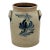 Small 1 Gallon Size Blue Decorated Antique American Stoneware Butter Churn Crock by Cowden & Wilcox Harrisburg Pennsylvania For Sale