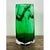 Vintage Polish Emerald Glass Tall Vase For Sale - Image 9 of 12