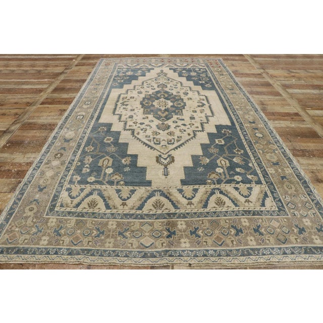 Textile Vintage Turkish Oushak Rug - 05'09 X 10'06 For Sale - Image 7 of 9