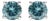 14K White Gold 1/2 Cttw Aqua Blue Diamond Screw-Back 4-Prong Classic Stud Earrings (Color Treated, I2-I3) For Sale