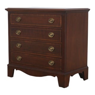 Lexington Cherry Inlaid 4 Drawer Chest Nightstand For Sale