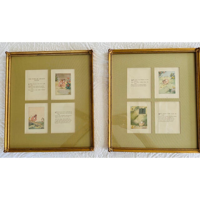 Enhance your nursery wall decor with this delightfully whimsical framed antique book plate from a 1920s edition of The...