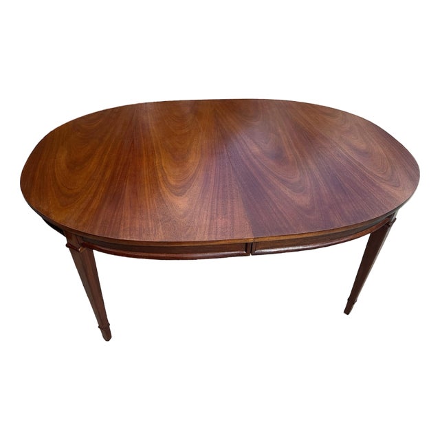 1960s Drexel Triune Mid-Century Modern Walnut Dining Table Restored For Sale