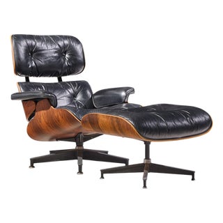Charles and Ray Eames for Herman Miller Mid Century Rosewood Eames Lounge Chair and Ottoman For Sale