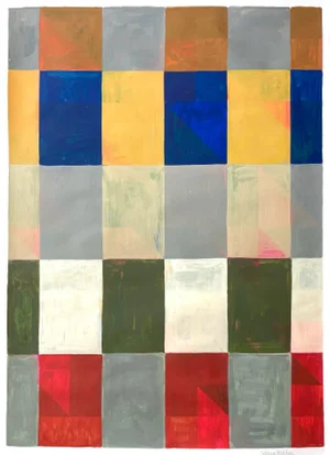 Colorful Mixed Media Composition, Original Painting by Sarah Vaaler