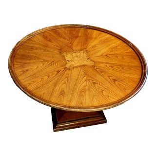 Vintage Italian Neoclassic Style Elm Veneer Table. For Sale