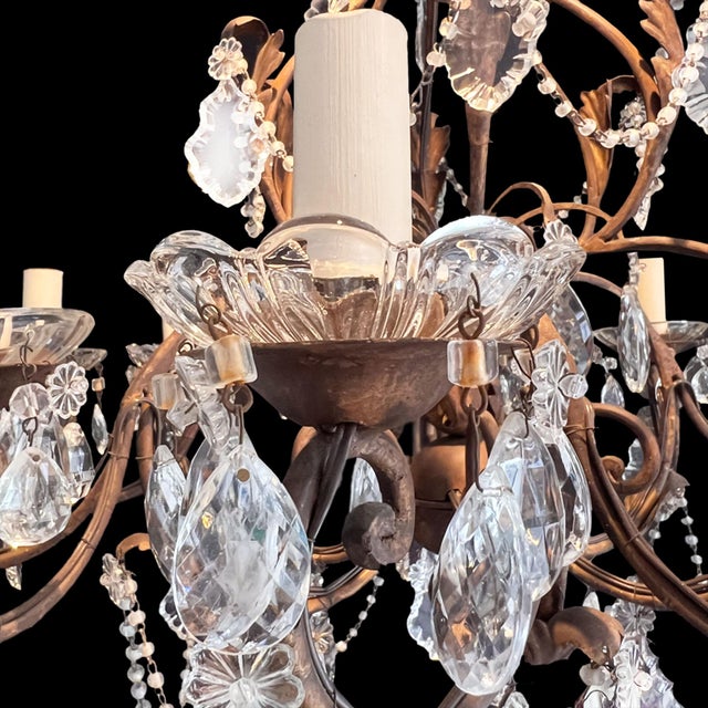 Large French Chandelier with Twelve Arms, 1920s For Sale - Image 4 of 6