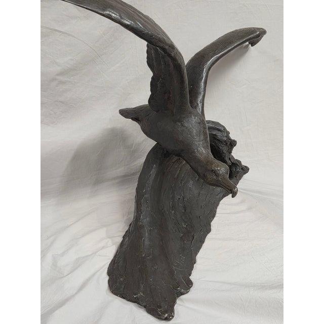 Albatross Bronze Sculpture, by French Artist Maximilien Fiot (1886-1953) For Sale In Denver - Image 6 of 13