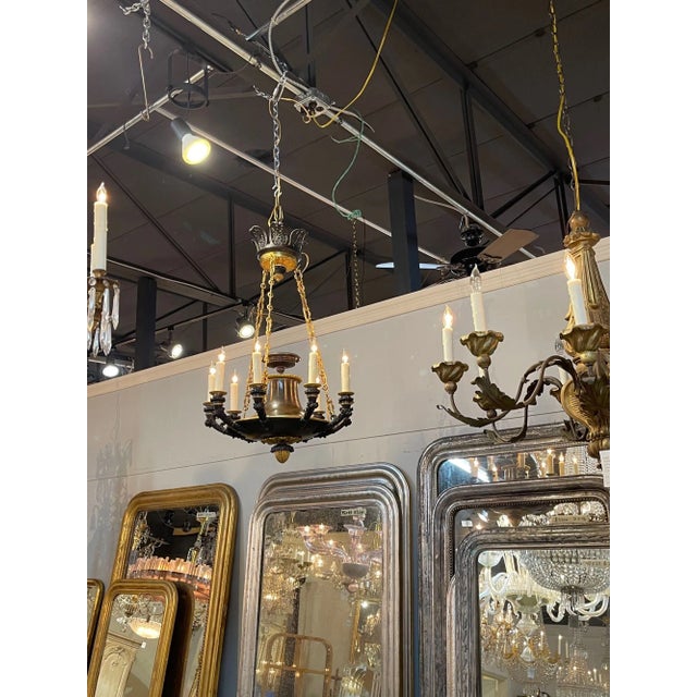 Black French Empire Chandelier For Sale - Image 8 of 8
