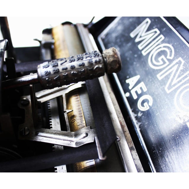 The AEG Mignon Model 4 is one of the most distinctive writing machines of the early twentieth century. Developed as an...