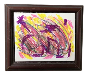 Abstract Drawing in French Oil Pastels by Erik Sulander