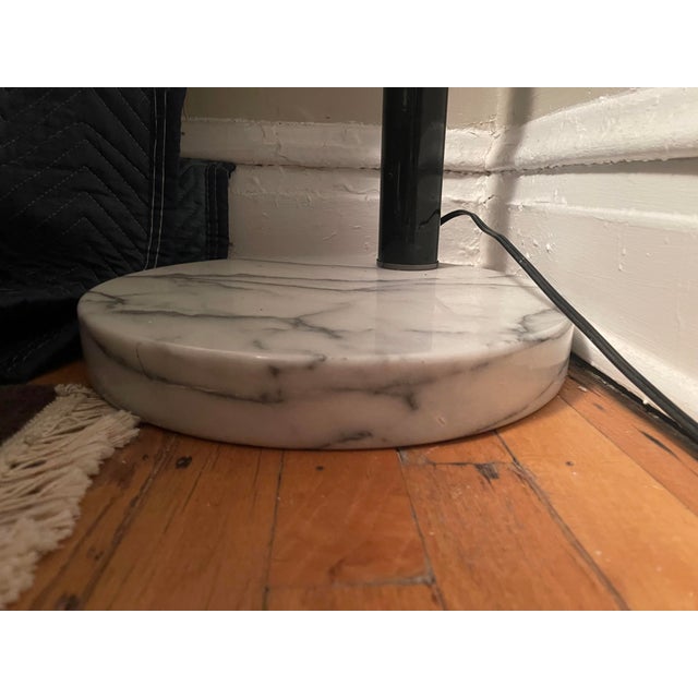 1970s Five Arms Arc Floor Lamp in Black Metal and Marble For Sale In Chicago - Image 6 of 6
