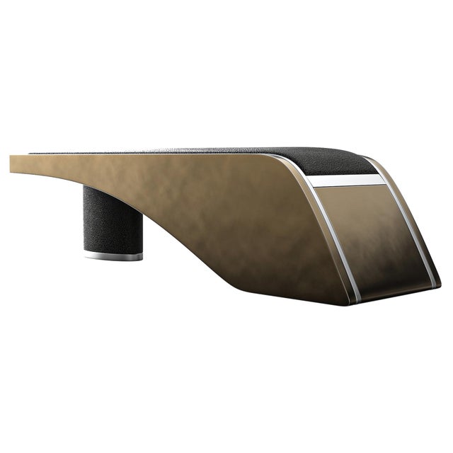 "Segno Di Rasoio" Bench With Bronze, Hand Made For Sale In Los Angeles - Image 6 of 6