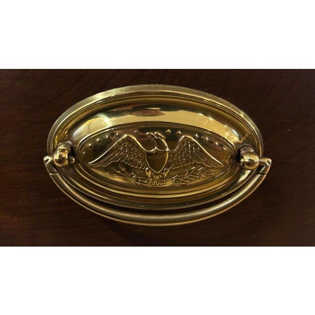 Wood Late 20th Century Harden Cherry Console Table With Single Drawer For Sale - Image 7 of 9