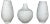 German Porcelain Op Art Leaf Vases from Heinrich Selb, 1970s, Set of 3 For Sale