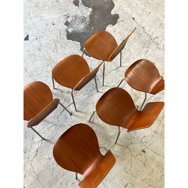 Mid-Century Modern Newly Refinished Mid Century Danish Teak Dining Chairs - Set of 6 For Sale - Image 3 of 5