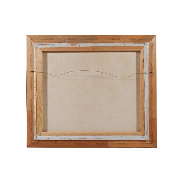 Wood Myung Mario Jung Original Southwestern Pottery Still Life Sand & Oil on Canvas For Sale - Image 7 of 7