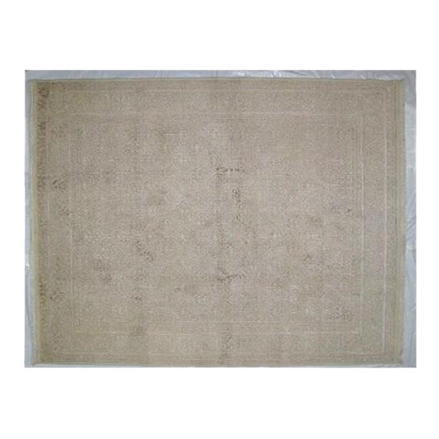 Silk and Wool Agra Carpet , 7'9' 10" For Sale