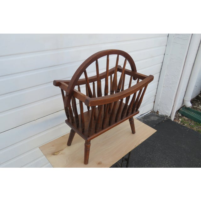 This gorgeous Magazine Rack is made out of wood, solid oak, and it is in good condition. This beautiful Newspaper Stand...