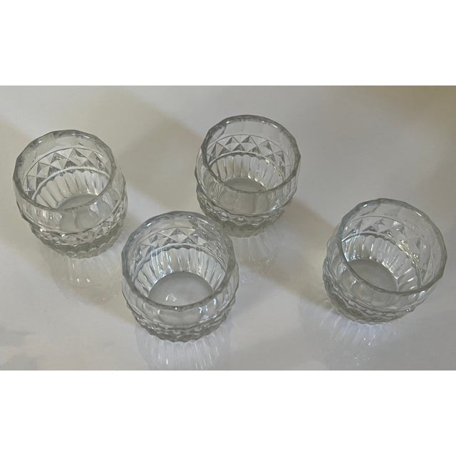 Antique English George III Anglo Irish Diamond Cut Crystal Whisky Shot Glasses - Set of 4 For Sale - Image 10 of 16