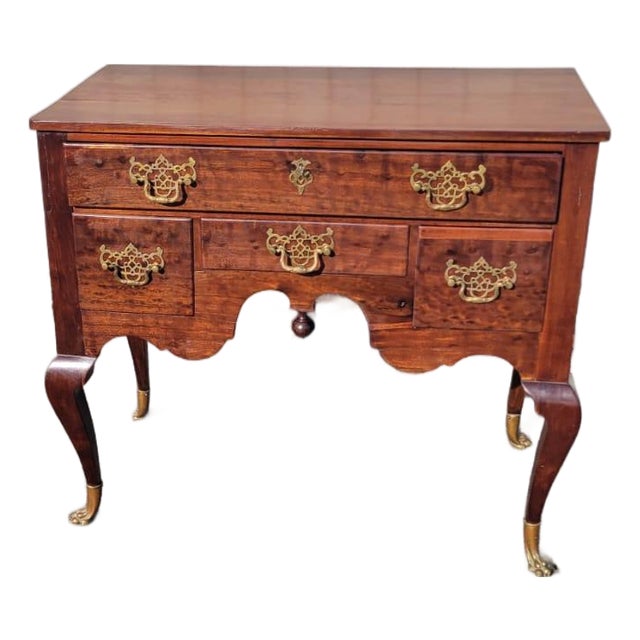 Early 19th Century Continental Cherry Silverware Server With Bronze Claw Foot, Attributed For Sale