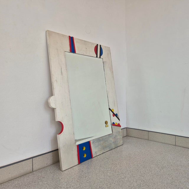 Wood Vintage Wall Mirror from Schöninger, 1990s For Sale - Image 7 of 11