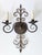 Spanish Revival Vintage Wrought Iron Wall Sconces-a Pair For Sale - Image 3 of 12