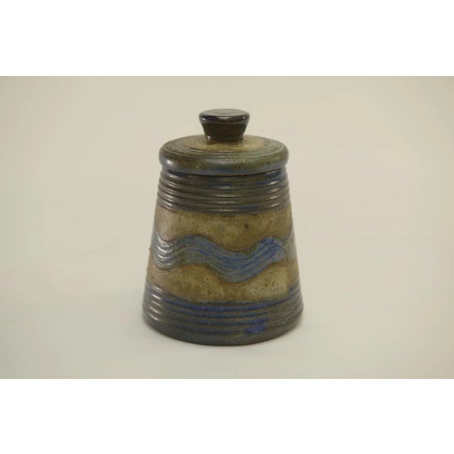 Polychrome Decorated Ceramic Pot by Dubois, 1960s For Sale - Image 4 of 8