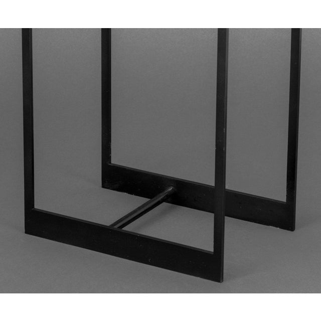 Early 21st Century Contemporary White Marble Top Side Tables, Pair For Sale - Image 5 of 8