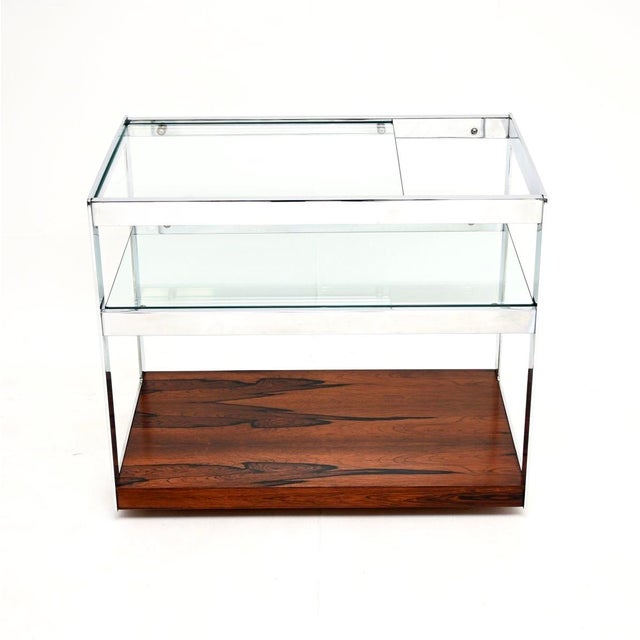 Mid-Century Modern Vintage Chrome Drinks Trolley from Merrow Associates, 1960 For Sale - Image 3 of 11