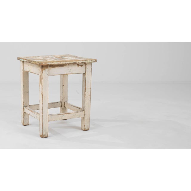Early 20th Century Early 20th Century Central European Wood Patinated Stool For Sale - Image 5 of 18