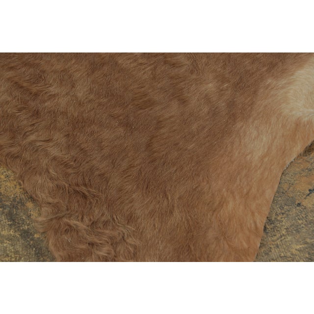 Rug & Kilim Rug & Kilim’s Contemporary Cowhide Rug With Wavy Stripes in Brown & Beige Tones For Sale - Image 4 of 9
