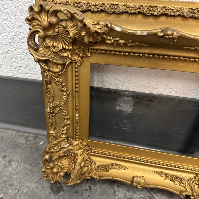 Small Rococo Style Gilt Picture Frame, Antique For Sale - Image 11 of 12