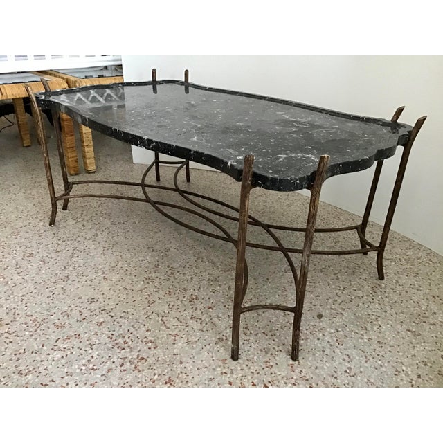 1960s Italian Black Marble Tray Style Coffee Table | Chairish