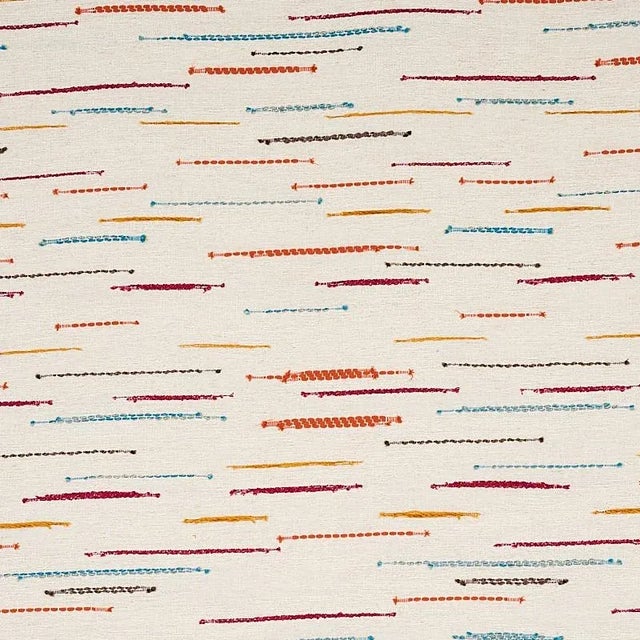 Sample- Schumacher Leland Stripe Fabric in Multi For Sale