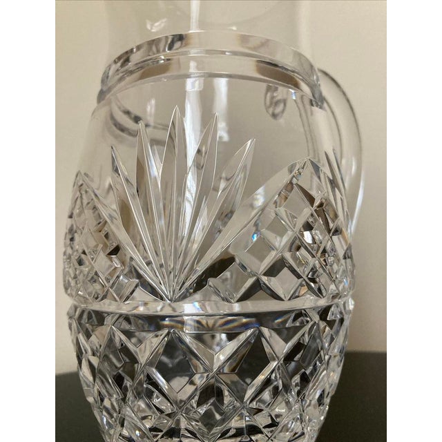 Early 20th Century Galway Irish Water Crystal Pitcher Blown Glass Design For Sale - Image 14 of 18