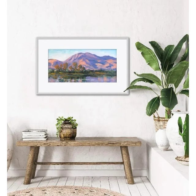 Contemporary Original Oil Painting Landscape Mount Diablo Morning Light - Unframed For Sale - Image 3 of 12