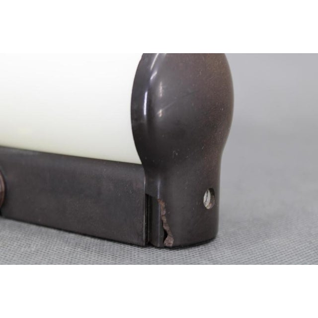 Art Deco Bakelite Tubular Wall Light with Milk Glass, Czechoslovakia, 1940s For Sale - Image 6 of 13
