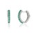Metal VRJewels Round Cut Emerald & Diamond Transitional Hoop Earrings in 18k Gold- A Pair For Sale - Image 7 of 17