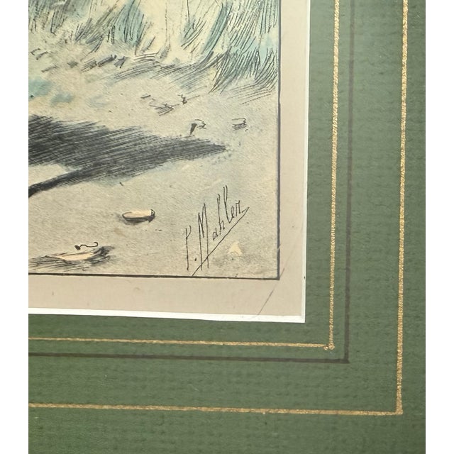 Beautifully Framed French Chromolithograph of Pointer Dog, Signed P. Mahler, Early 20th Century For Sale - Image 9 of 10