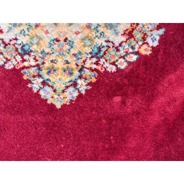 8 Ft 7 in × 12 Ft 3 in Karastan Red Medallion Kirman Area Rug, Vintage For Sale - Image 12 of 12
