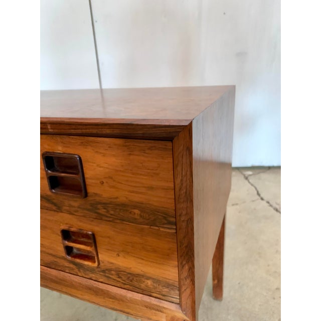 1960s 1960s Attributed to Arne Vodder Two Drawer Entry Chest in Rosewood For Sale - Image 5 of 10