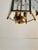 Metal Hexagonal Beveled Glass Brass Lantern, Flush Mount For Sale - Image 7 of 9