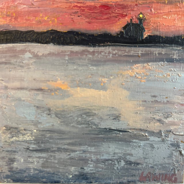 North Light, Pink Sunset, Original Painting by Julia Lawing For Sale In Charlotte - Image 6 of 9