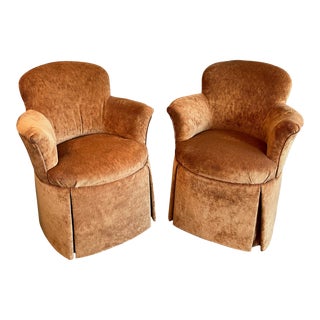 Vintage Pair of 1940s Accent Chairs For Sale
