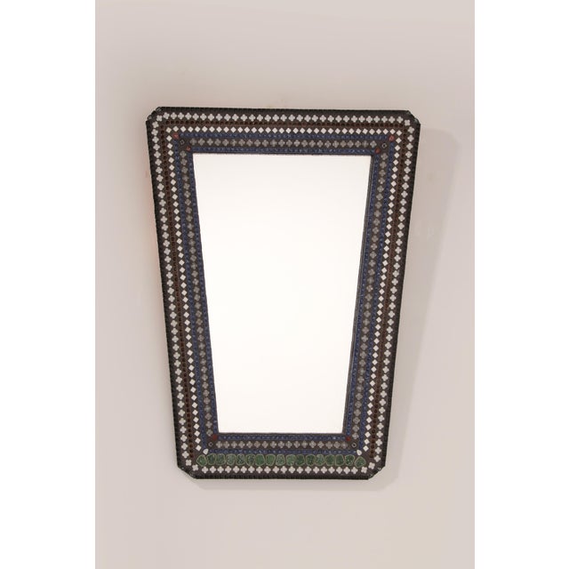 Vintage Scandinavian Mosaic Wall Mirror, 1960s, in Flawless conditions. Designed 1960 to 1969